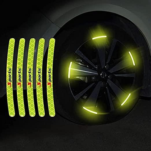 20Pcs Car Wheel Radium Sticker| Car & Bike Wheel Decoration Reflective Sticker